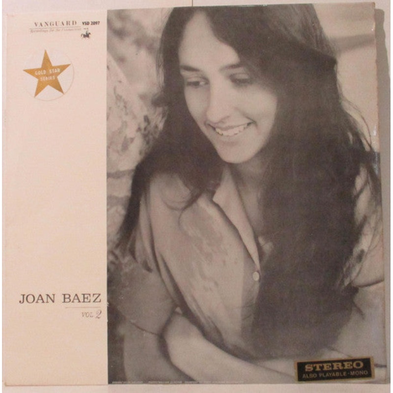 Joan Baez – Joan Baez Vol. 2 – LP, Album – Very Good Plus (VG+)
