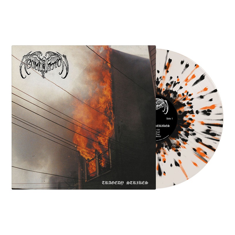 ABOMINATION – Tragedy Strikes LP (Milky Clear/Black/Orange Splatter Vinyl)