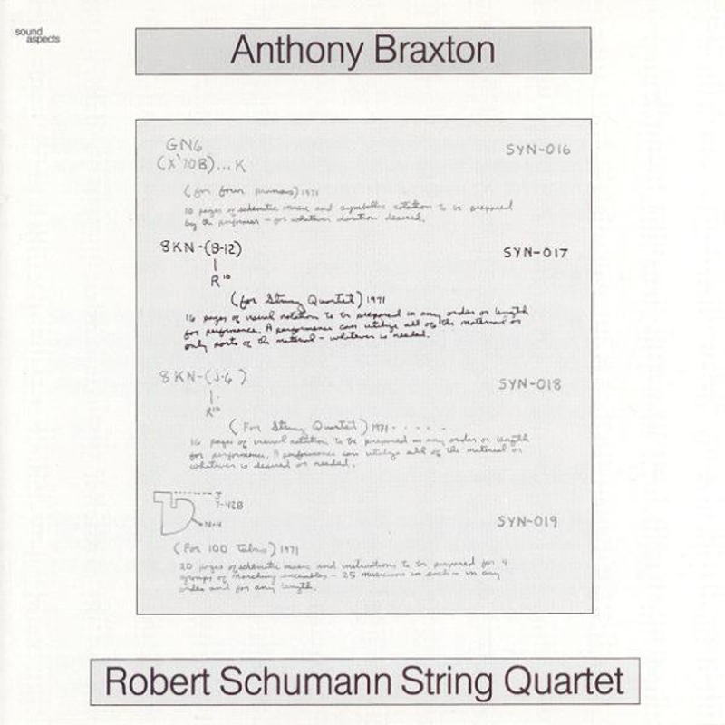 USED CD – Anthony Braxton  Robert Schumann String Quartet  Anthony Braxton  Robert Schumann String Quartet