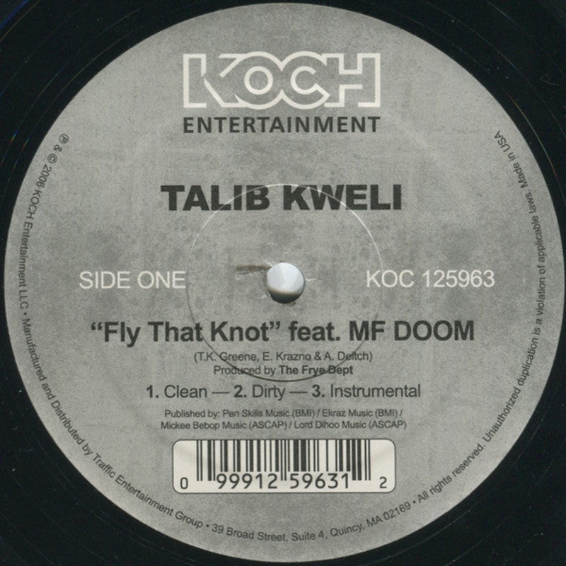 Talib Kweli – Fly That Knot / Who Got It – 12 – Very Good Plus (VG+)