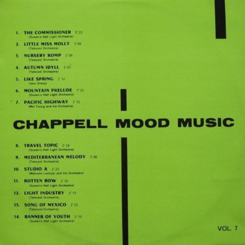 Various – Chappell Mood Music Vol. 7 – LP – Very Good Plus (VG+)