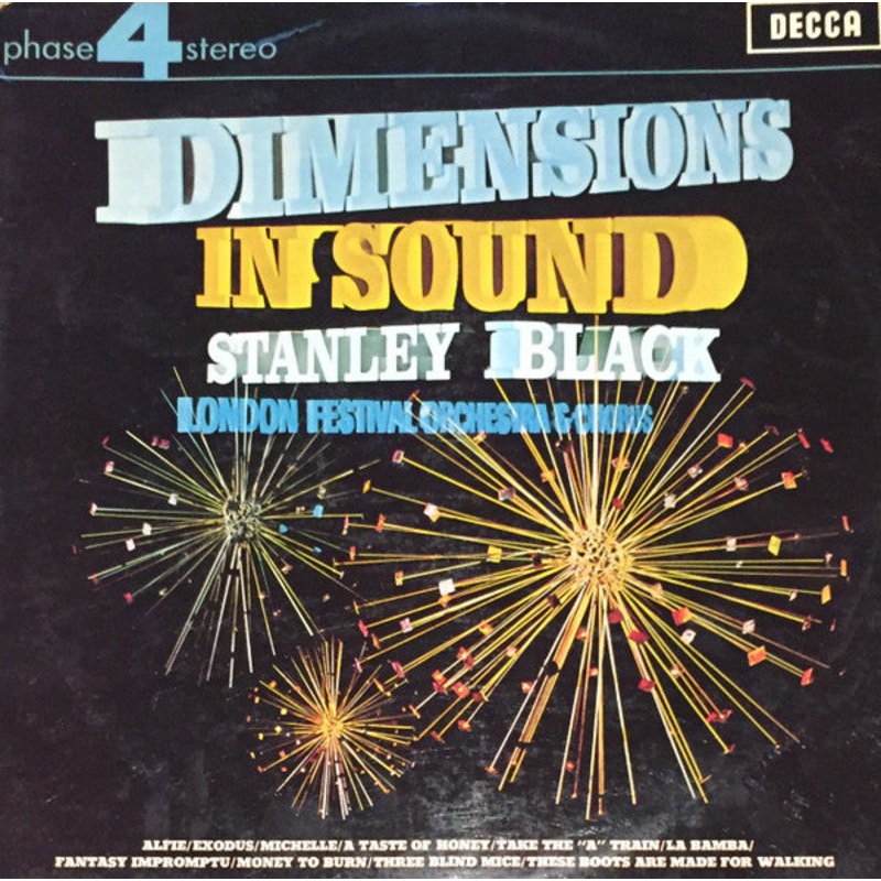 Stanley Black And London Festival Orchestra And London Festival Chorus – Dimensions In Sound – LP, Album – Very Good Plus (VG+)