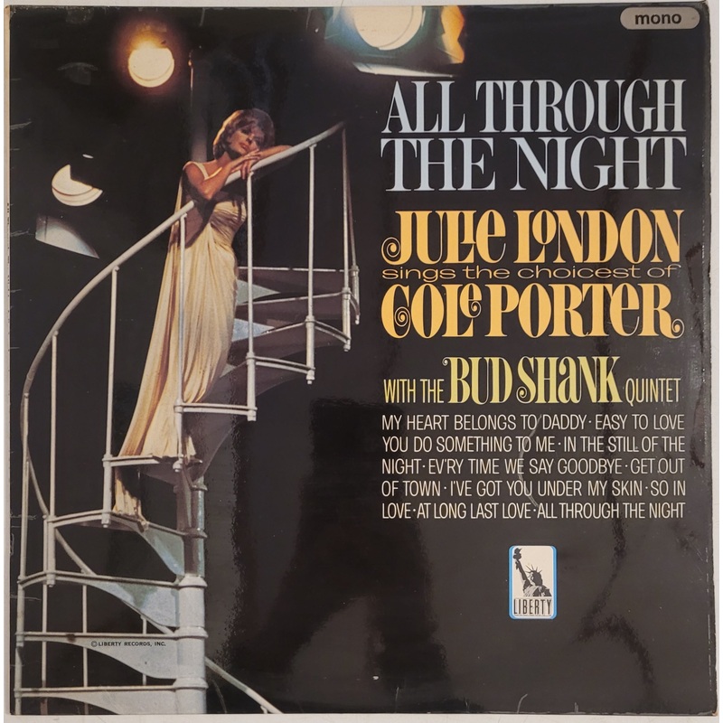 Julie London With The Bud Shank Quintet – All Through The Night Lp (Mono)