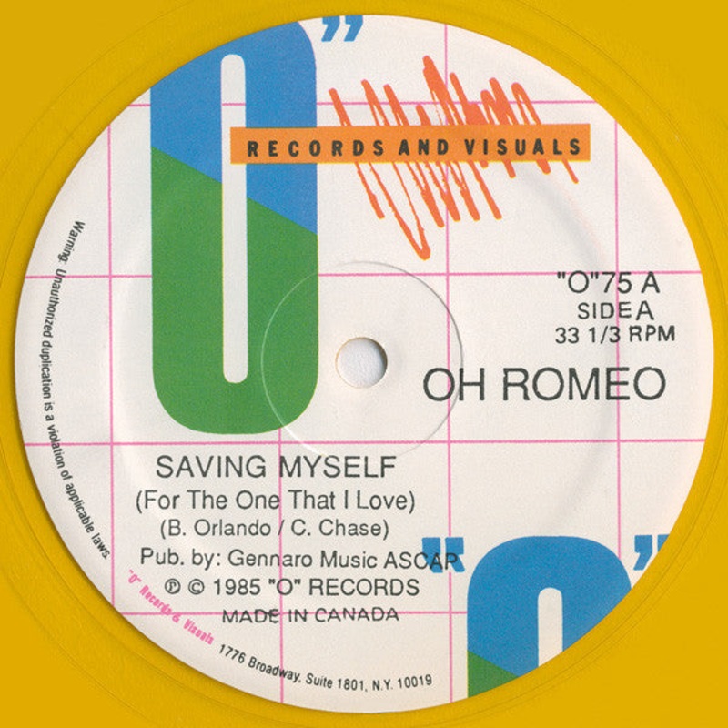 Oh Romeo – Saving Myself (For The One That I Love) – 12, Tra – Near Mint (NM or M-)