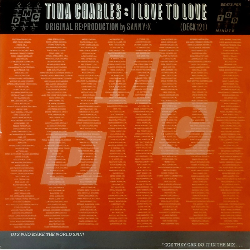 Tina Charles – I Love To Love (Sanny-X Reproduction) 12 Single