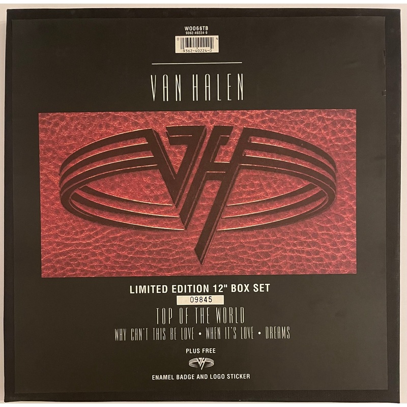 Van Halen – Top Of The World 12 Single (Ltd Box Set, Numbered, Includes Enamel Badge & Logo Sticker)