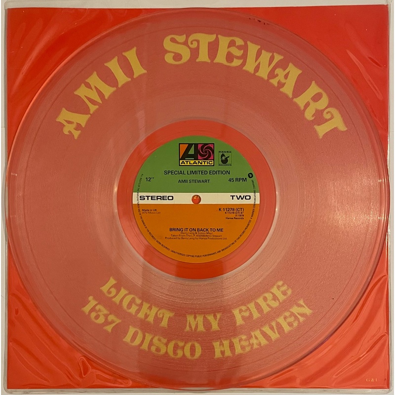 Amii Stewart – Light My Fire 12 Single (Ltd Transparent)