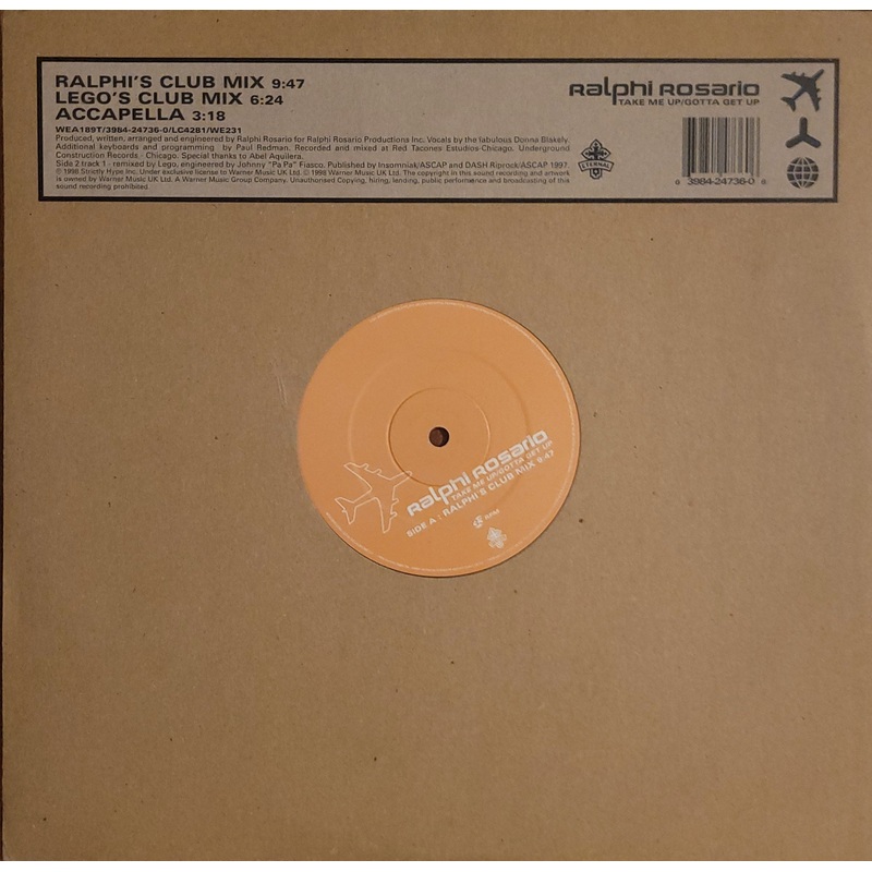 Ralphi Rosario – Take Me Up (Gotta Get Up) 12 Single