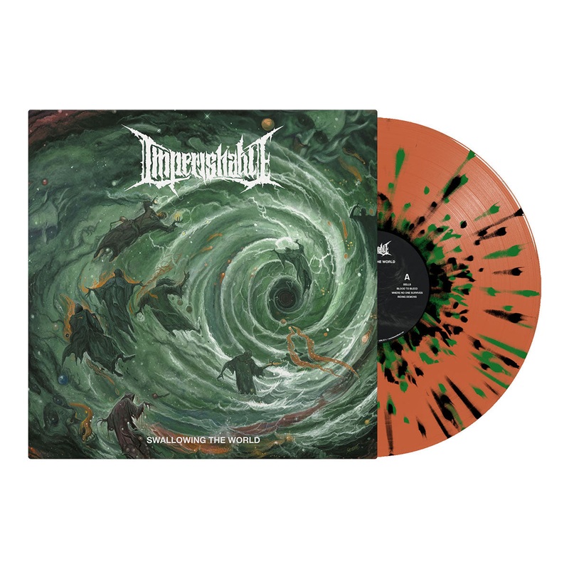 IMPERISHABLE – Swallowing The World LP (Transparent Orange/Green/Black Splatter Vinyl)