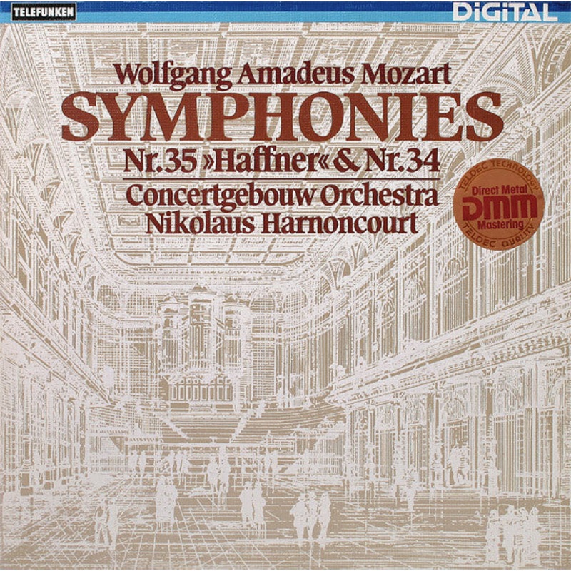 Wolfgang Amadeus Mozart – Concertgebouworkest, Nikolaus Harnoncourt – Symphonies Nr.35 Haffner & Nr.34 – LP – Near Mint (NM or M-)