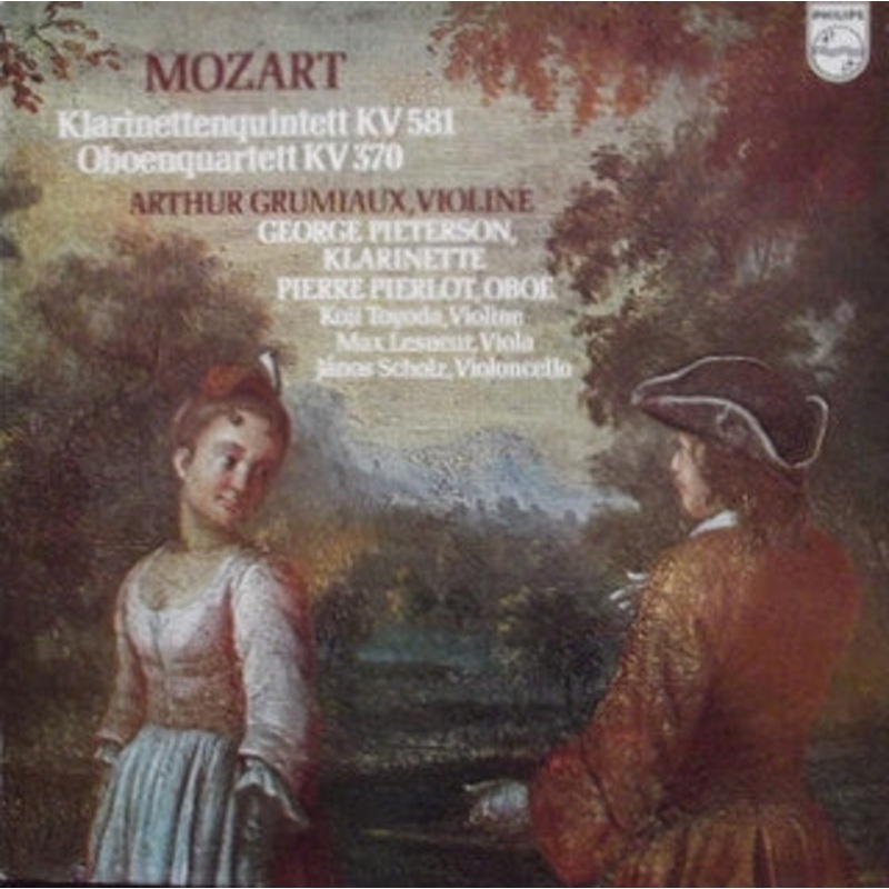 Wolfgang Amadeus Mozart – George Pieterson, Pierre Pierlot, Arthur Grumiaux, Koji Toyoda, Max Lesueur, Janos Scholz – Clarinet Quintet, K.581 / Oboe Quartet, K.370 – LP – Near Mint (NM or M-)