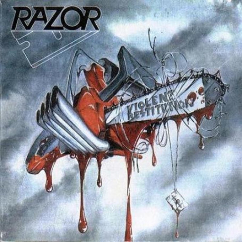 RAZOR – Violent Restitution LP (White/Grey/Red Merge Splatter Vinyl)