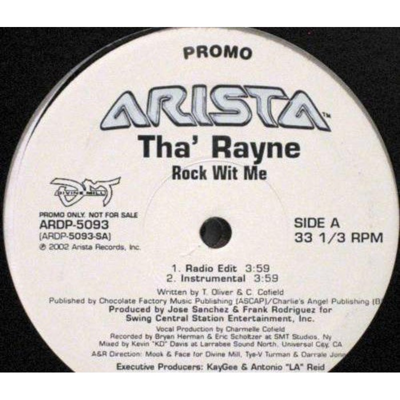 Tha’ Rayne – Rock Wit Me – 12, Promo – Very Good Plus (VG+)