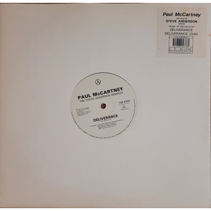 Paul McCartney  Deliverance (The Steve Anderson Mixes) 12 Single