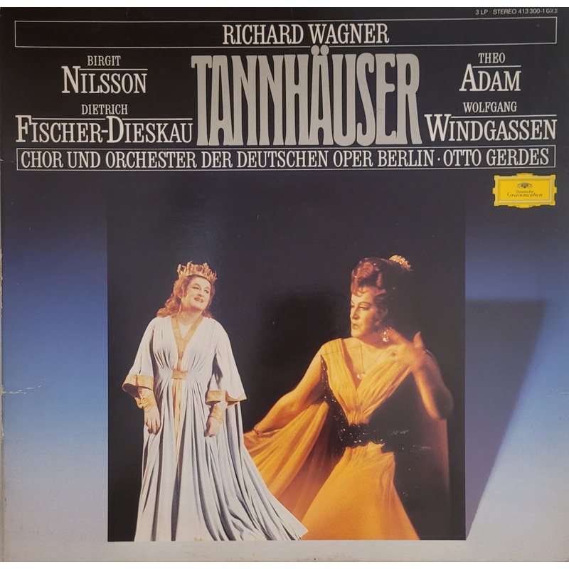Richard Wagner, Nilsson, Windgassen, Fischer-Dieskau, Adam, Orchester Der Deutschen Oper Berlin, Gerdes  Tannhuser Triple Lp Box Set