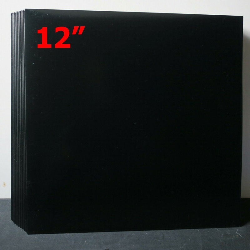12 Outer Sleeves Card no Hole BLACK