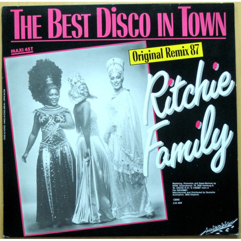The Ritchie Family – The Best Disco In Town – 12, Maxi – Very Good Plus (VG+)