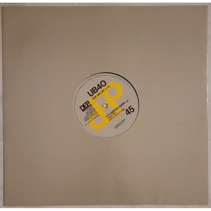 UB40 – If It Happens Again (Dance Mix) 12 Single