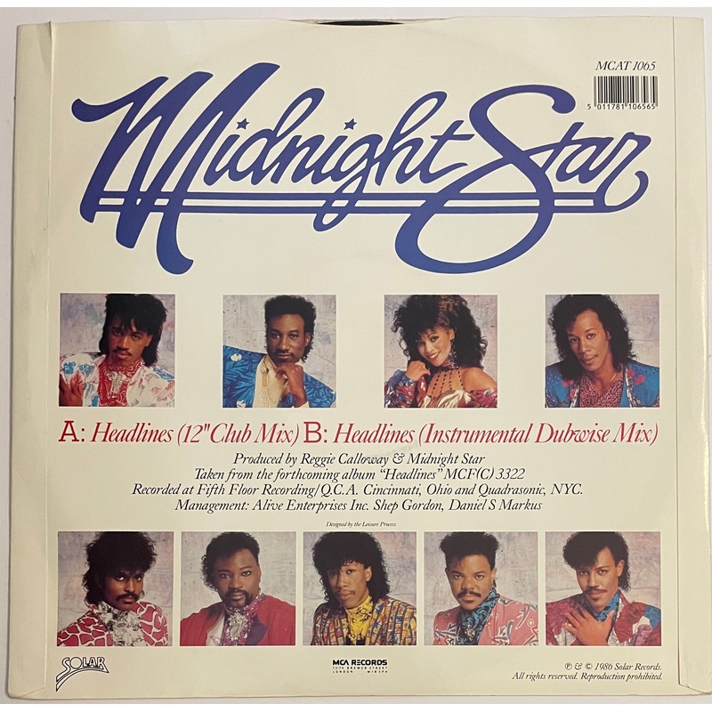 Midnight Star – Headlines 12 Single