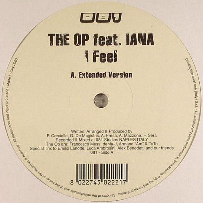 The Op feat. Iana  – I Feel – 12 – Very Good (VG)
