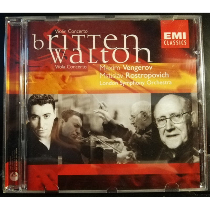 USED CD – Maxim Vengerov, Mstislav Rostropovich, London Symphony Orchestra, Britten, Walton  Violin Concerto  Viola Concerto