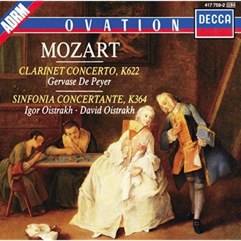 USED CD – Wolfgang Amadeus Mozart  Clarinet Concerto, K622 / Sinfonia Concertante, K364