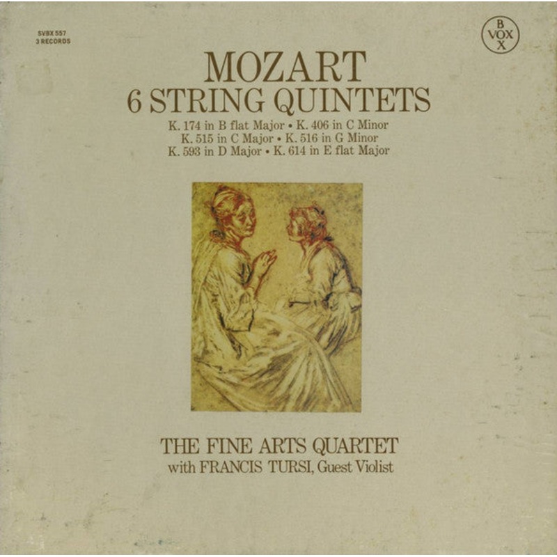 Wolfgang Amadeus Mozart – The Fine Arts Quartet With Francis Tursi – 6 String Quintets – 3xLP, Album + Box – Very Good Plus (VG+)
