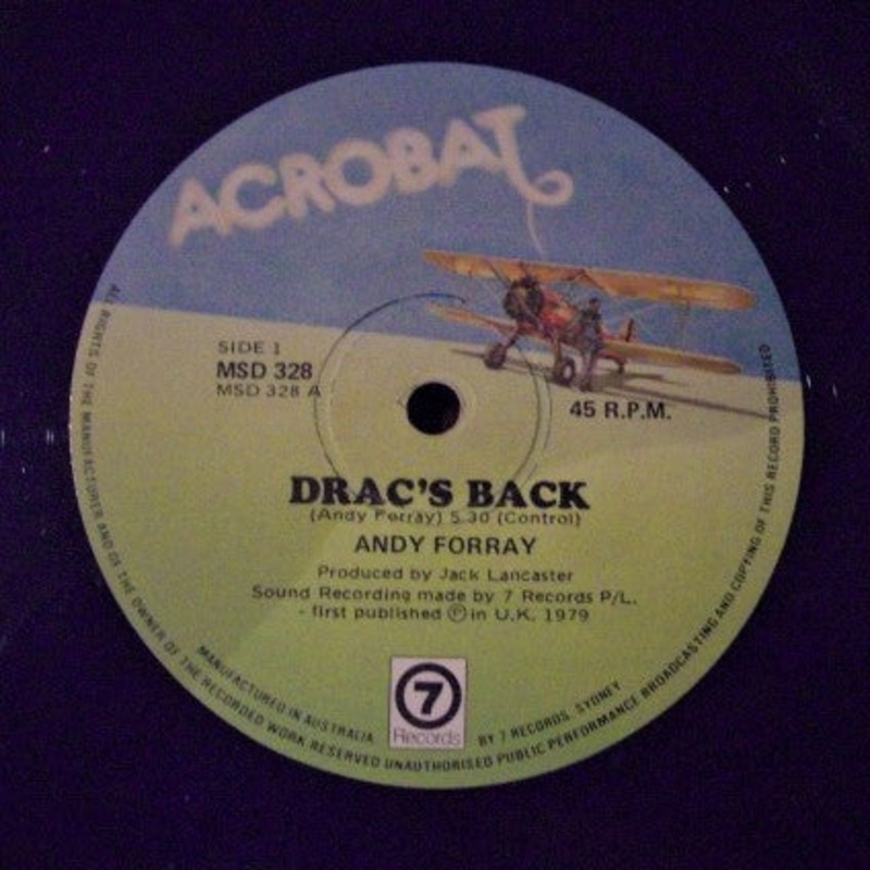 Andy Forray – Drac’s Back – 12, Single, Ltd, Blu – Very Good (VG)
