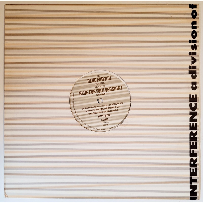 Paul Haig – Blue For You 12 Single