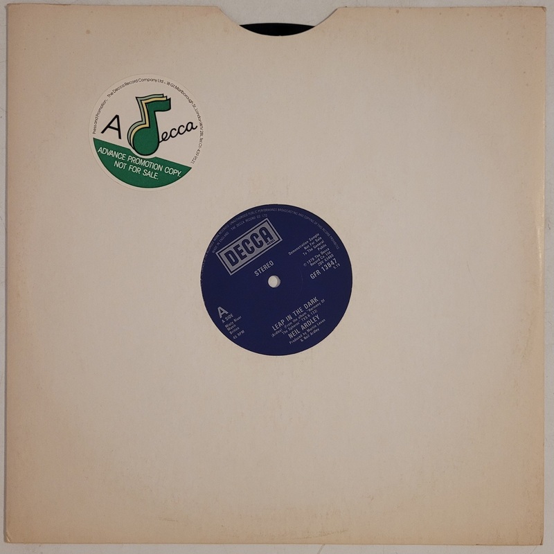 Neil Ardley – Leap In The Dark 12 Single (Promo Sticker)