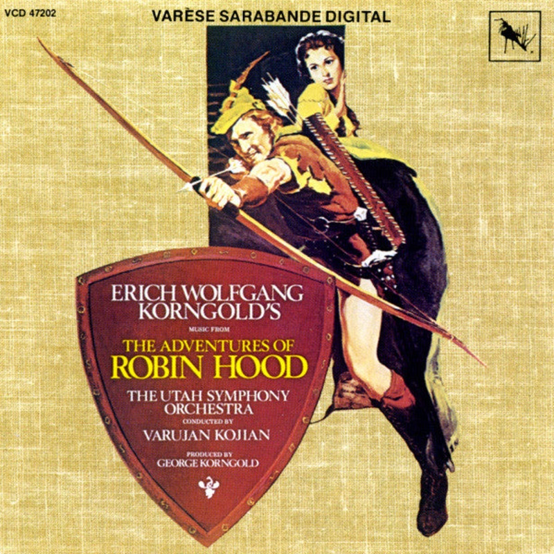 USED CD – Erich Wolfgang Korngold, The Utah Symphony Orchestra Conducted By Varujan Kojian  The Adventures Of Robin Hood (Original Motion Picture Score)