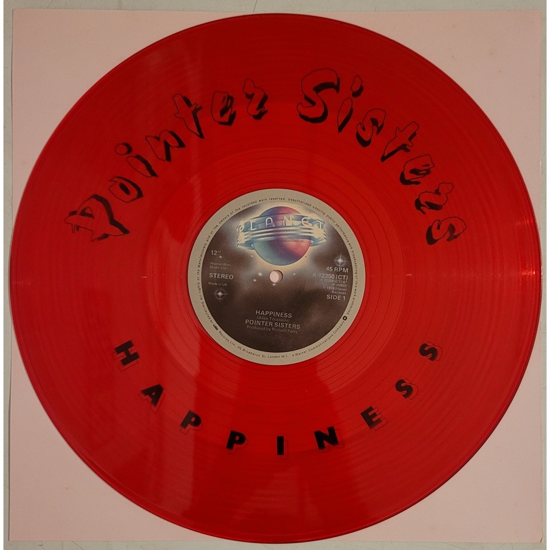 Pointer Sisters – Happiness 12 Single (Red Transparent)