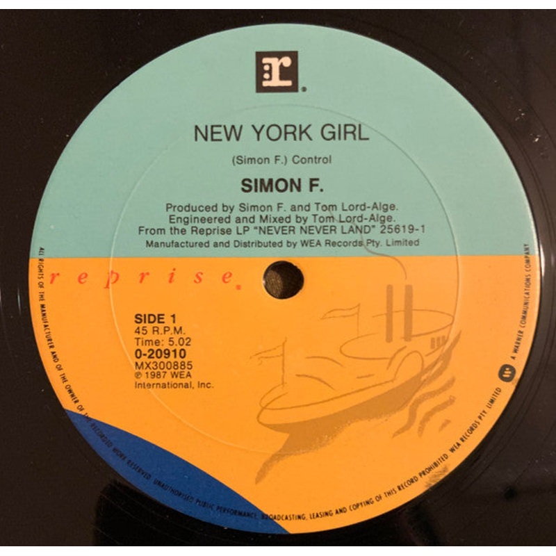 Simon Fellowes – New York Girl – 12, Single – Near Mint (NM or M-)