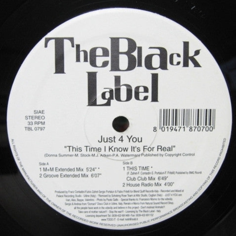 4 Tune  – This Time I Know It’s For Real – 12 – Very Good Plus (VG+)