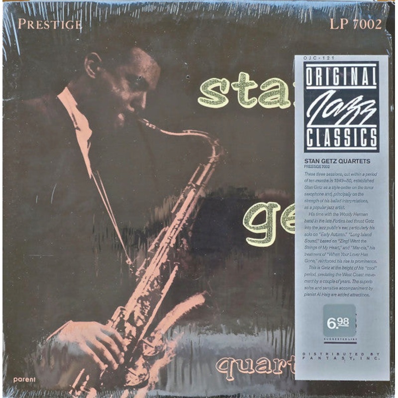 Stan Getz – Stan Getz Quartets – LP, Comp, Mono, RE – Very Good Plus (VG+)
