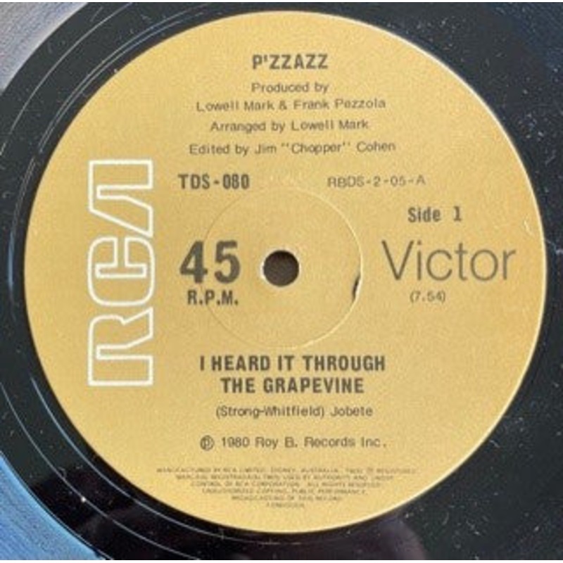 P’zzazz – I Heard It Through The Grapevine / You Taught Me To Dance – 12 – Very Good Plus (VG+)