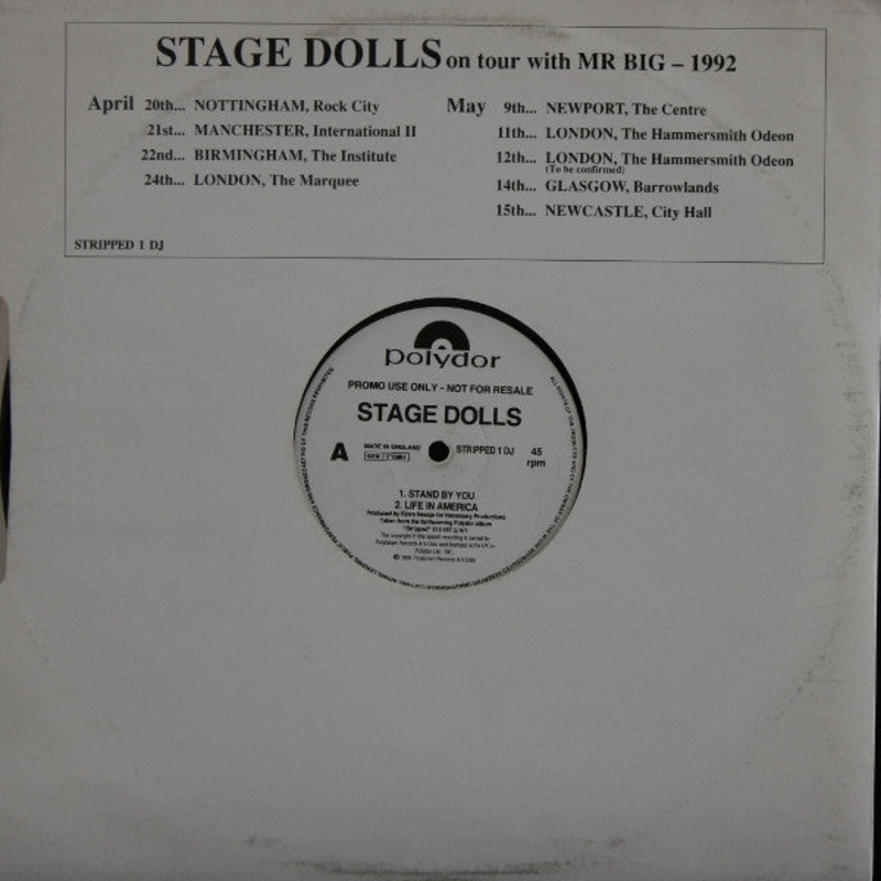 Stage Dolls – Stand By You – 12, Promo – Very Good Plus (VG+)