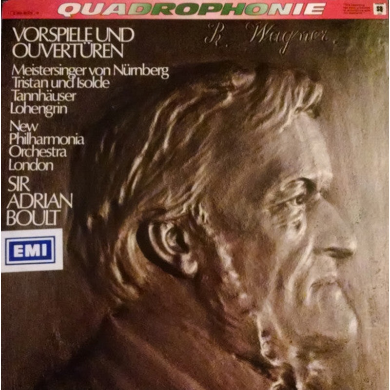 Richard Wagner, New Philharmonia Orchestra, Sir Adrian Boult – Vorspiele Und Ouvertren – LP, Album, Quad – Near Mint (NM or M-)